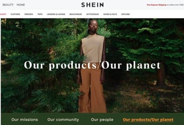 Black woman standing in a forest with Shein clothes on